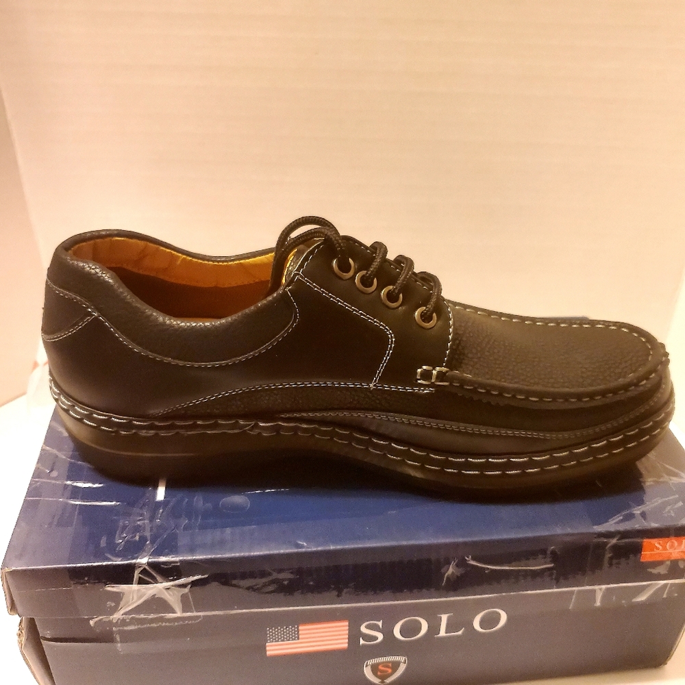 New in Box Solo Parker 200 Lace Up Loafer  Black